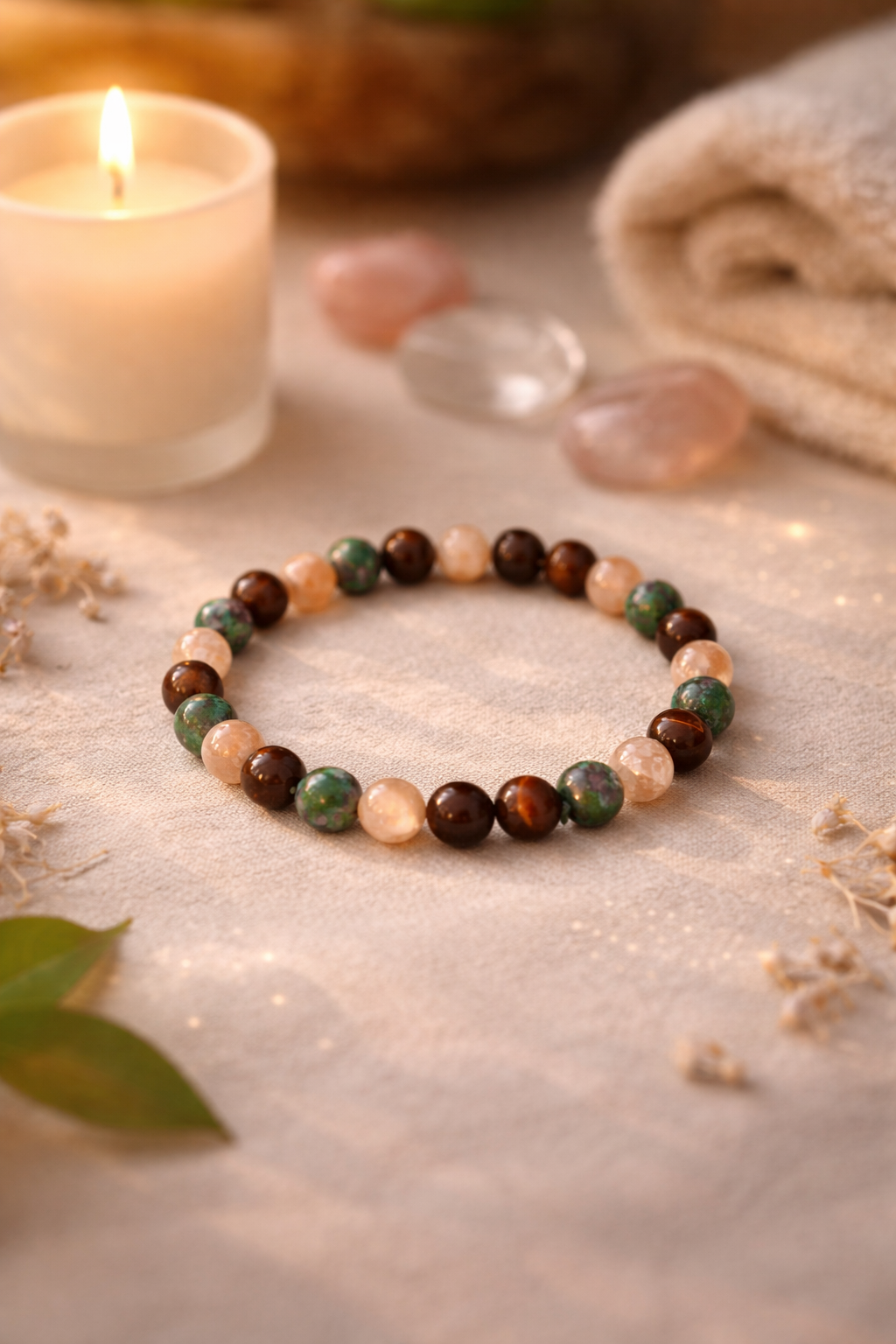 Aquarius Zodiac Energy Bracelet – Wealth, Balance & Confidence Crystal Combo