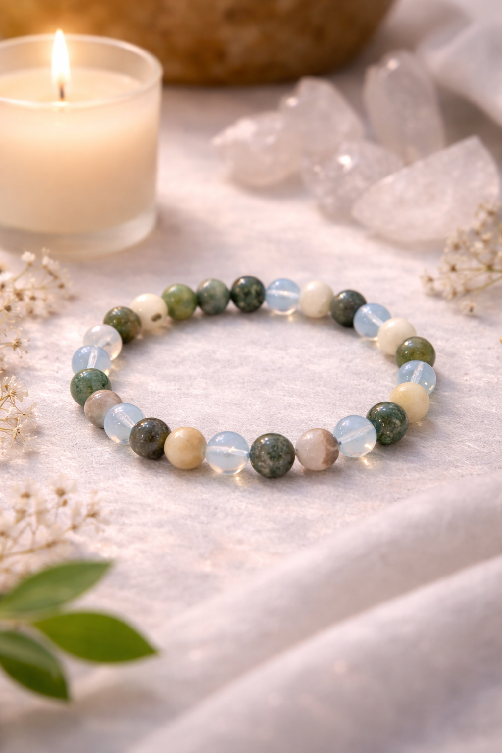 Libra Zodiac Crystal Bracelet – Balance, Harmony & Emotional Healing Energy Bracelet