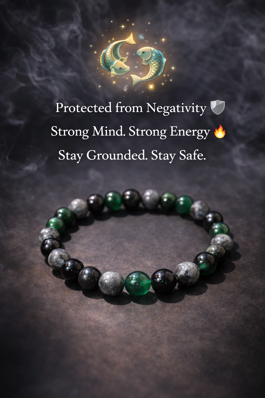Pisces Zodiac Healing Bracelet – Natural Stone Bracelet for Emotional Balance, Intuition & Protection
