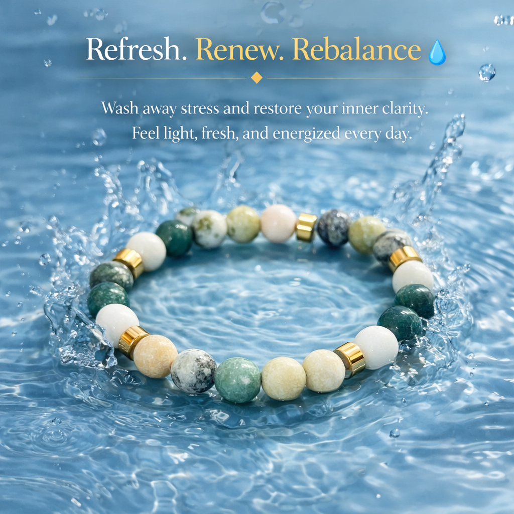 Overall Health & Detox Crystal Bracelet – Energy Cleansing, Stress Relief & Healing Bracelet
