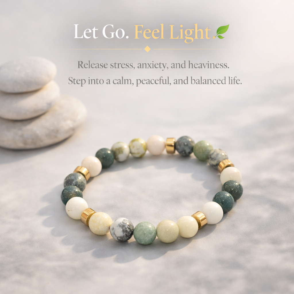 Overall Health & Detox Crystal Bracelet – Energy Cleansing, Stress Relief & Healing Bracelet