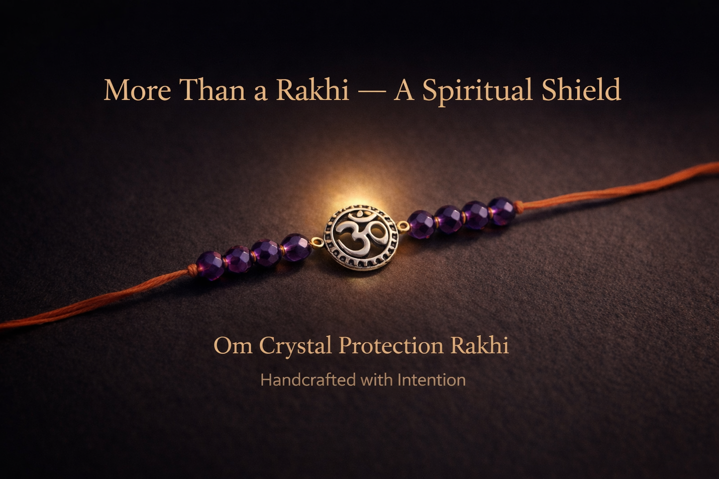 Om Evil Eye With Tanzanite  – Spiritual Healing Crystal Rakhi