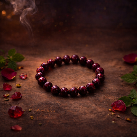 Authentic Ruby Crystal Bracelet – Luxury Energy Bracelet for Confidence & Motivation