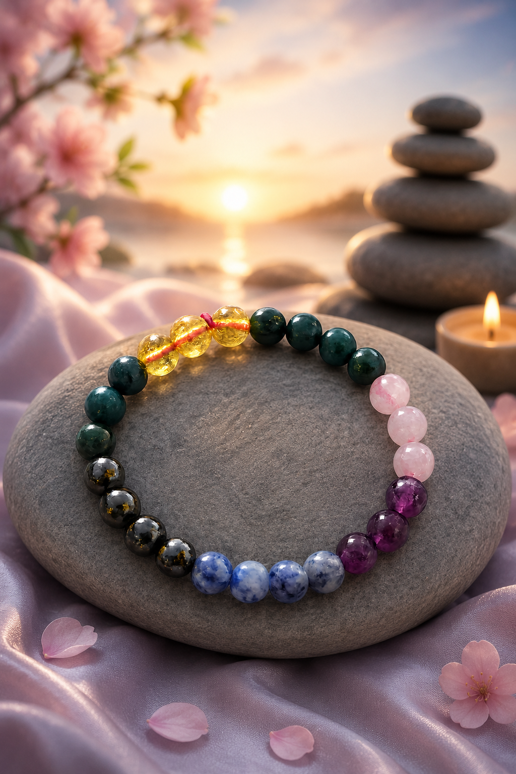 BP Combo Bracelet – Crystal Healing Bracelet for Blood Pressure Support & Stress Relief