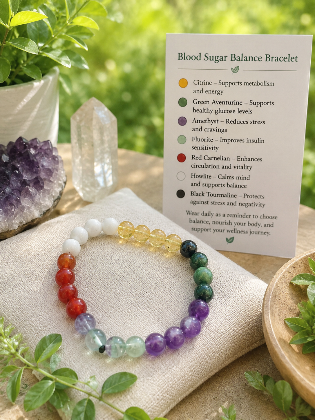 Blood Sugar Balance Crystal Bracelet