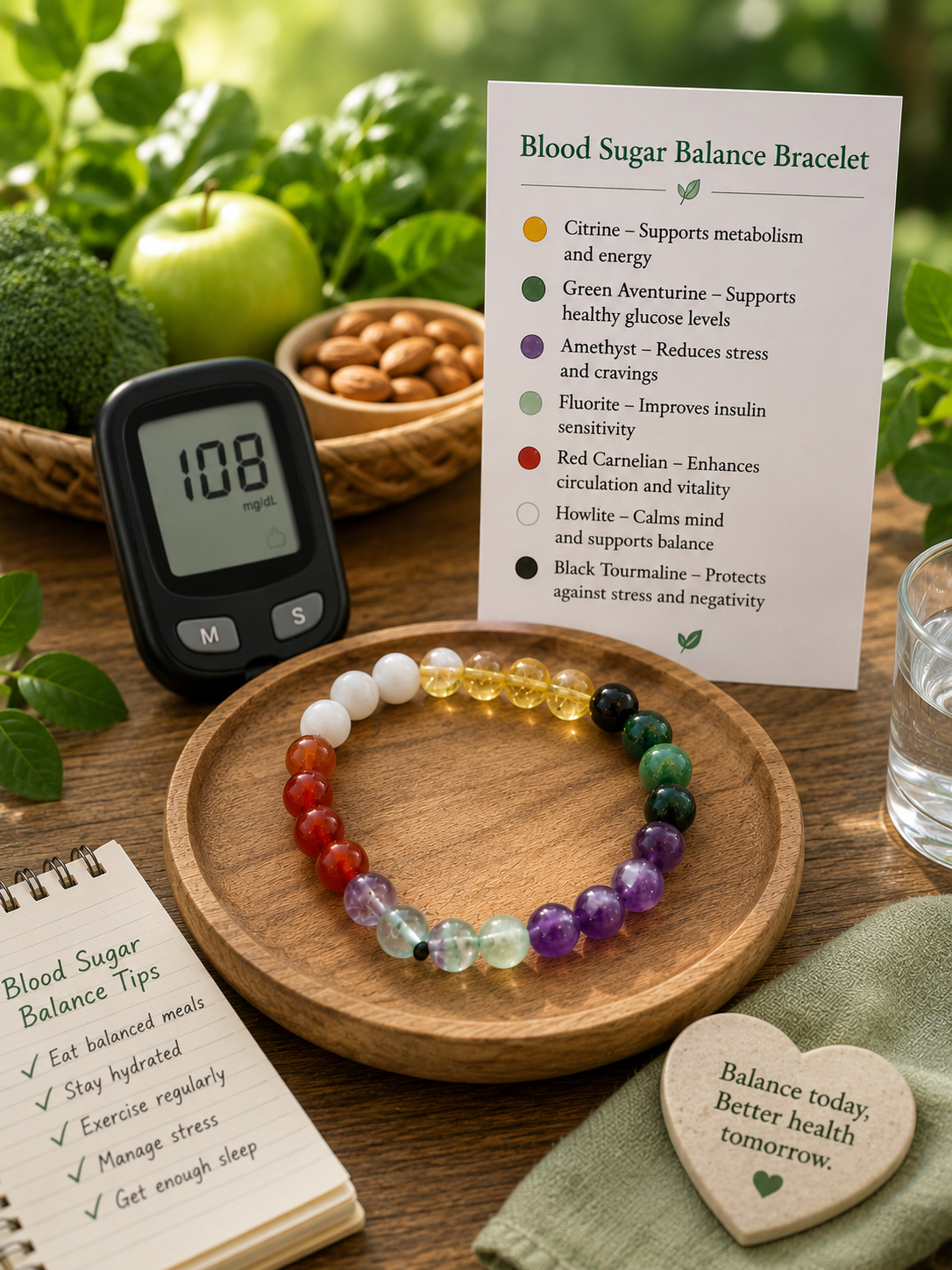 Blood Sugar Balance Crystal Bracelet
