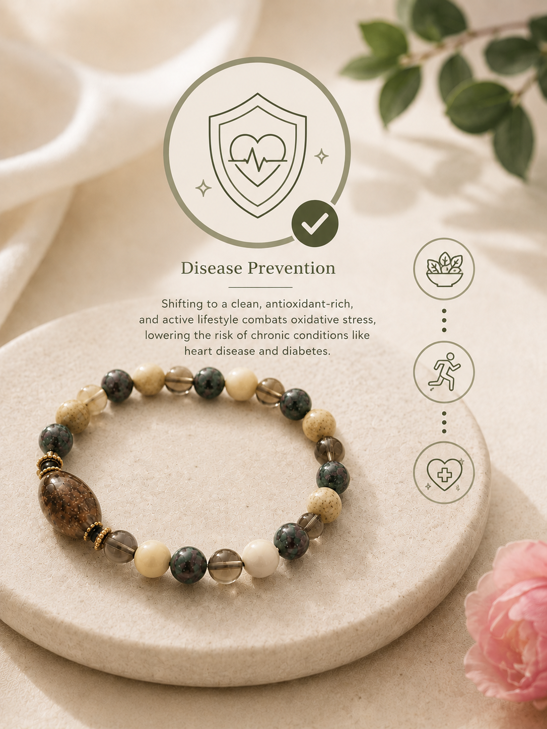 Natural Wellness Healing Bracelet for Detox, Skin Glow & Daily Energy Balance