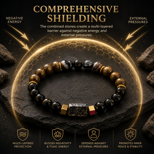 Enhanced Protection Bracelet for Self & Family | Energy Shielding Crystal Bracelet