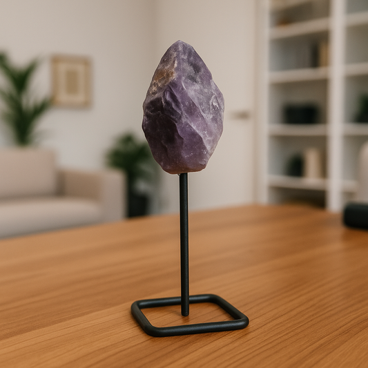 AMETHYST ROCK STONES WITH STAND