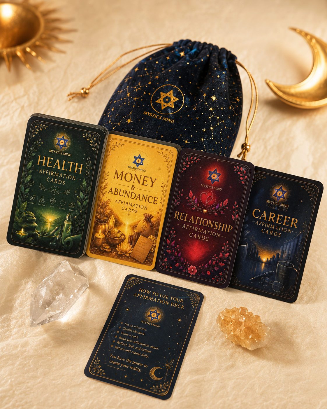 Manifest Your Best Life – Affirmation Cards & Guided Journal Combo