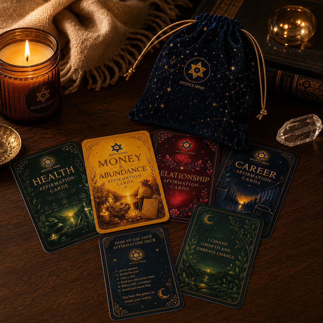 Manifest Your Best Life – Affirmation Cards & Guided Journal Combo