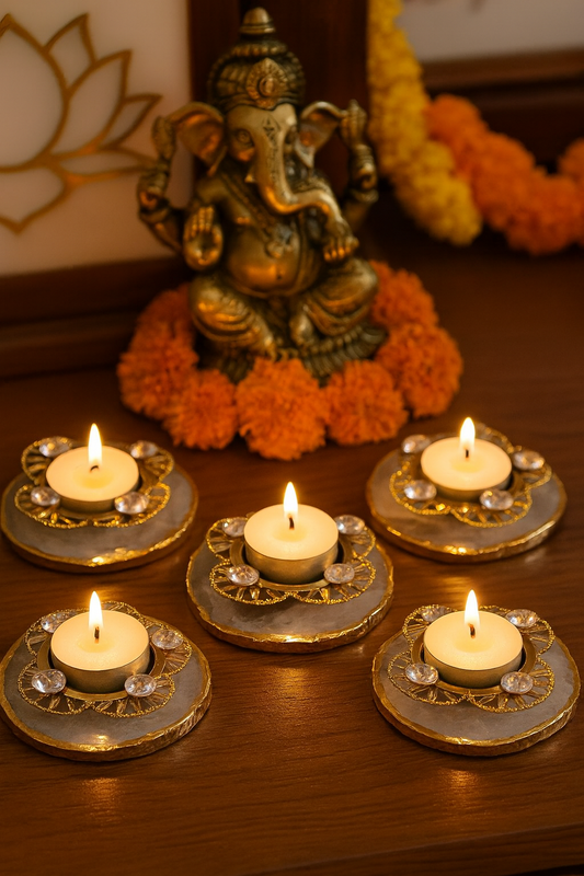 selenite crystal diya