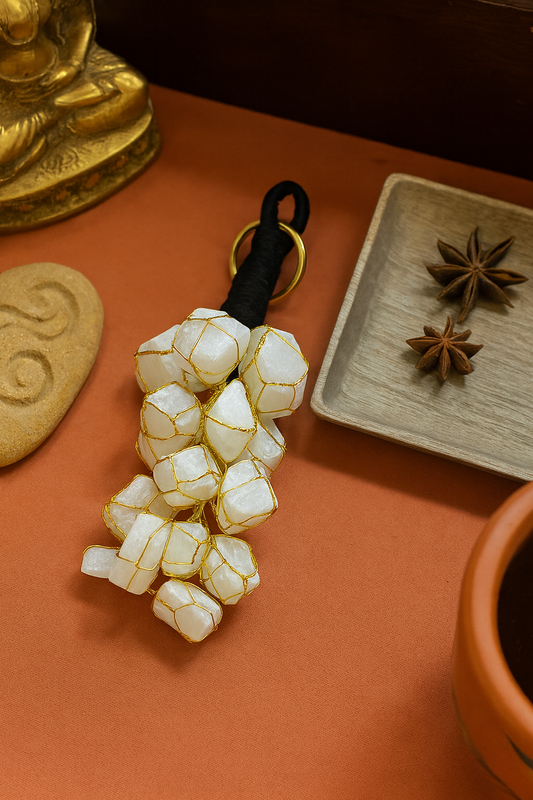 WHITE SELENITE HANGING