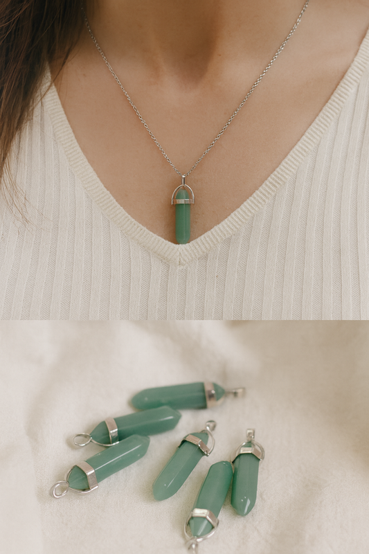DARK GREEN AVENTURINE PENDANT