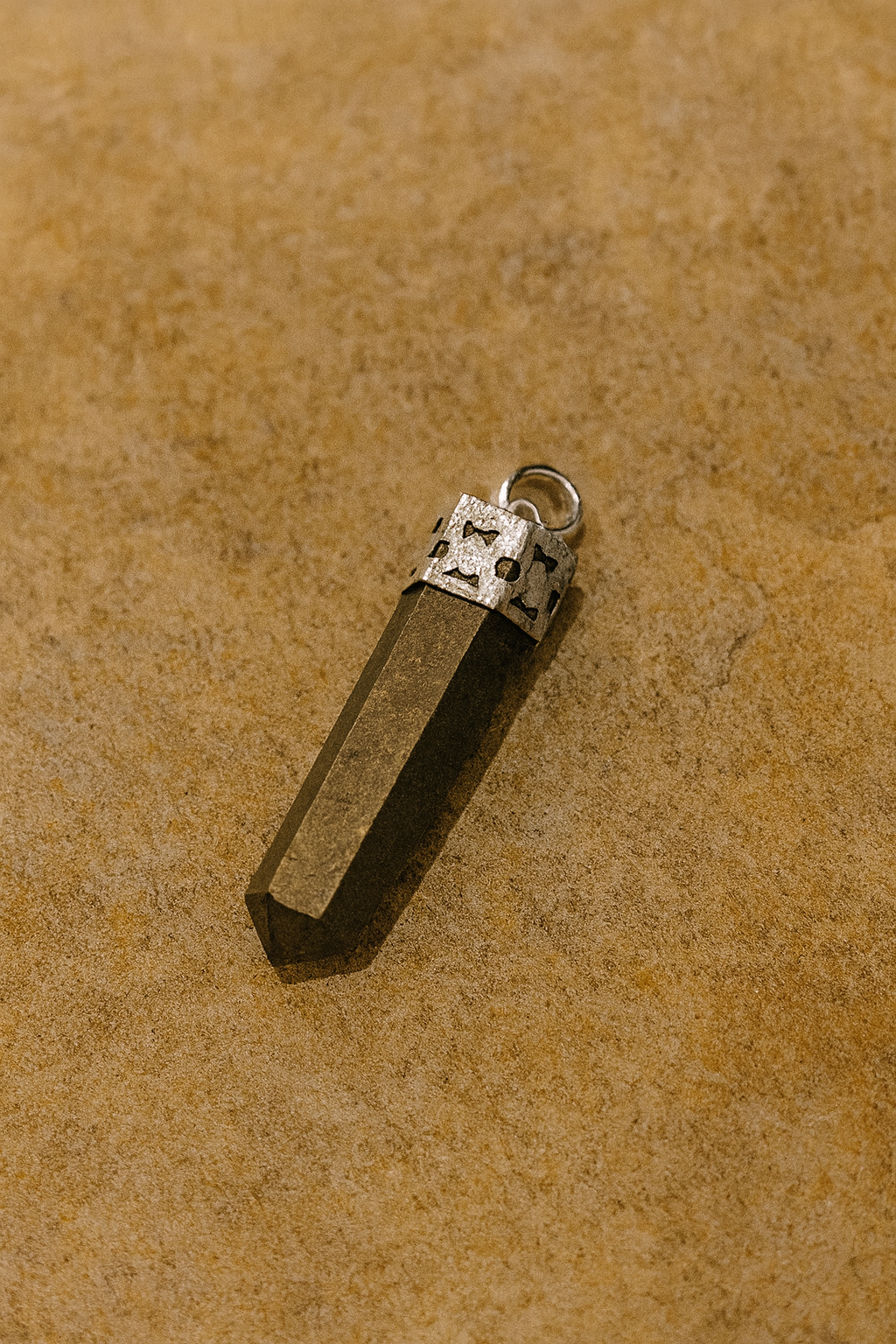 Golden pyrite pendant