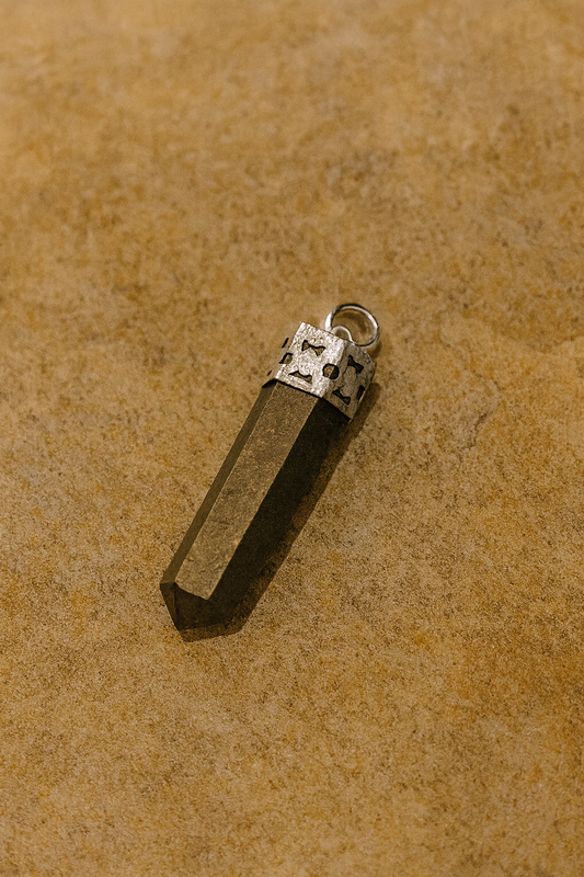 Golden pyrite pendant