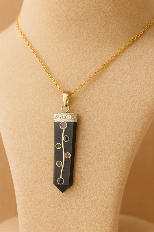 Black tourmaline pendant