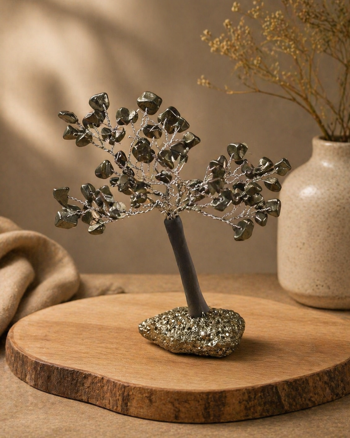 Golden Pyrite Tree – Wealth, Abundance & Energy Protection Crystal Tree