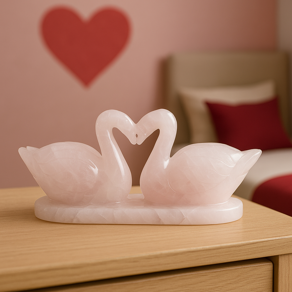 rose quartz couple culster