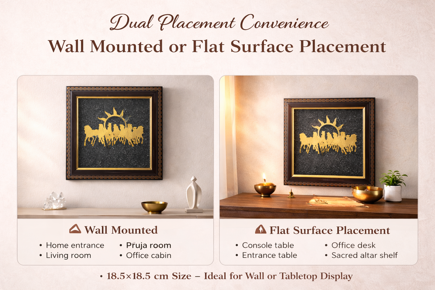 Invite Divine Prosperity – Surya Seven Horse Energy Wall Frame