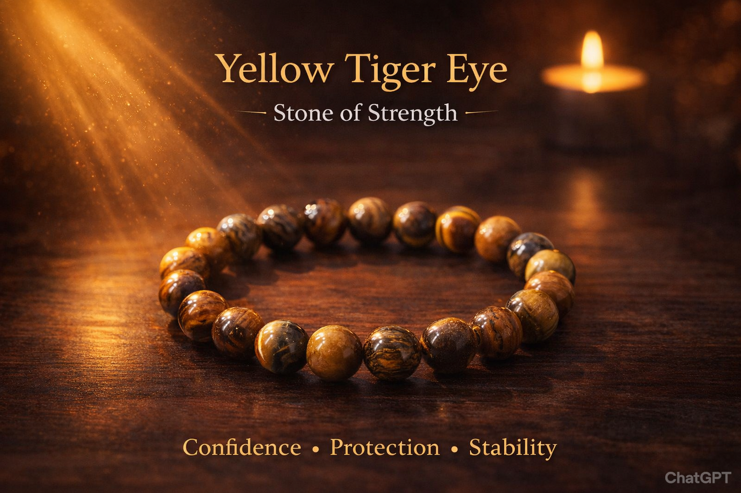 Yellow Tiger Eye Bracelet – Confidence & Protection Stone
