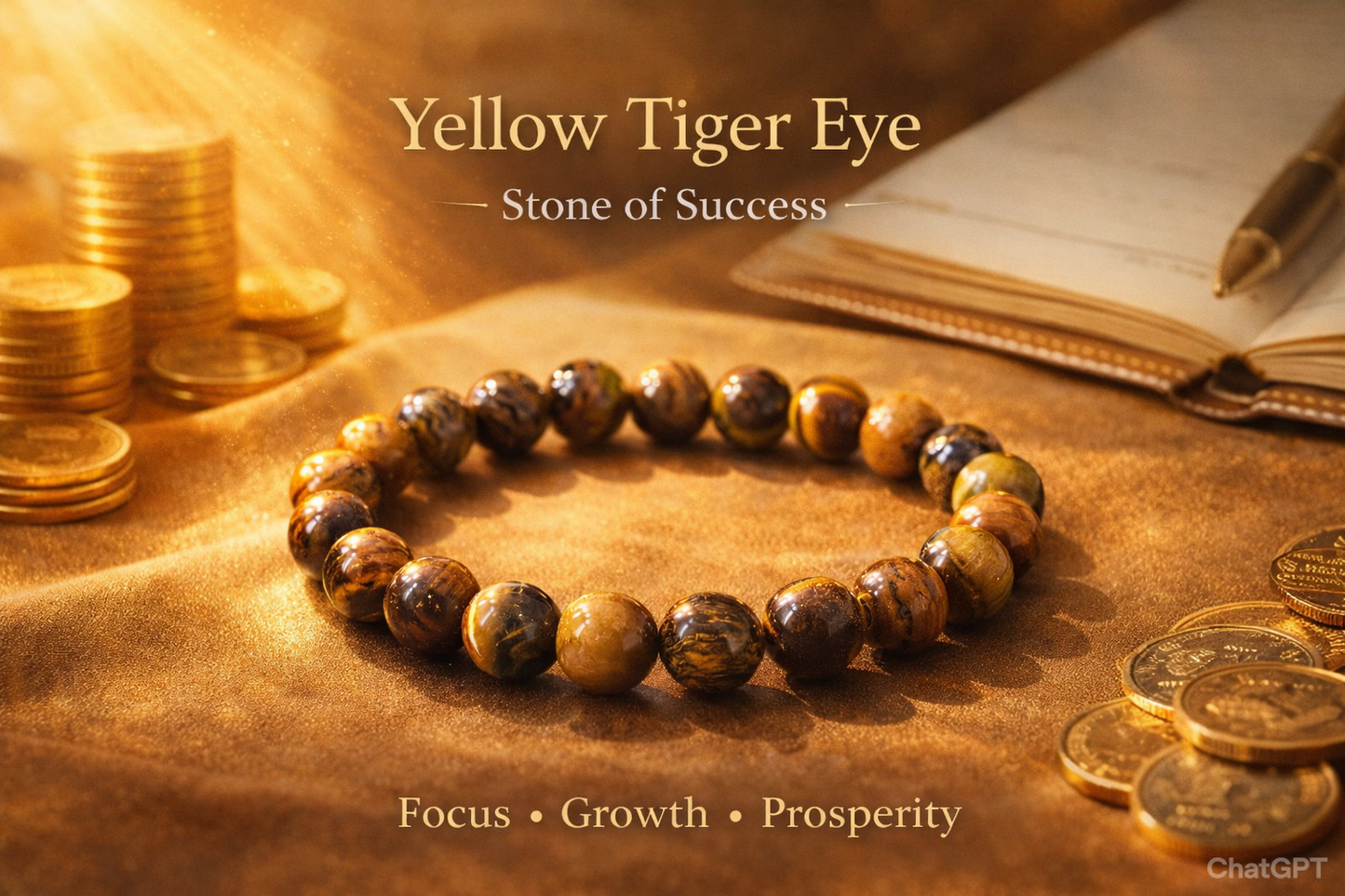 Yellow Tiger Eye Bracelet – Confidence & Protection Stone