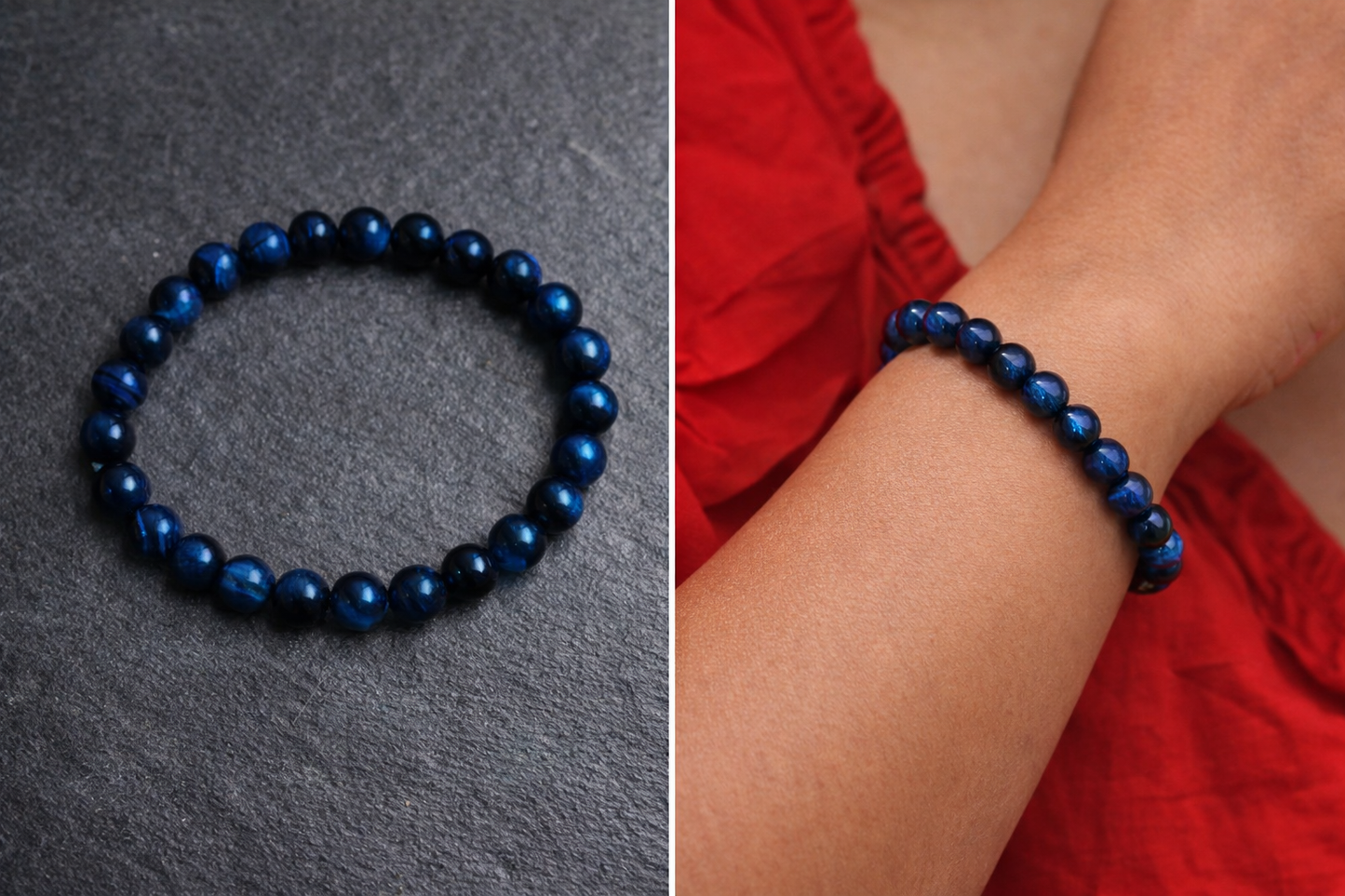 Blue Tiger Eye Bracelet – Protection & Confidence Energy Band