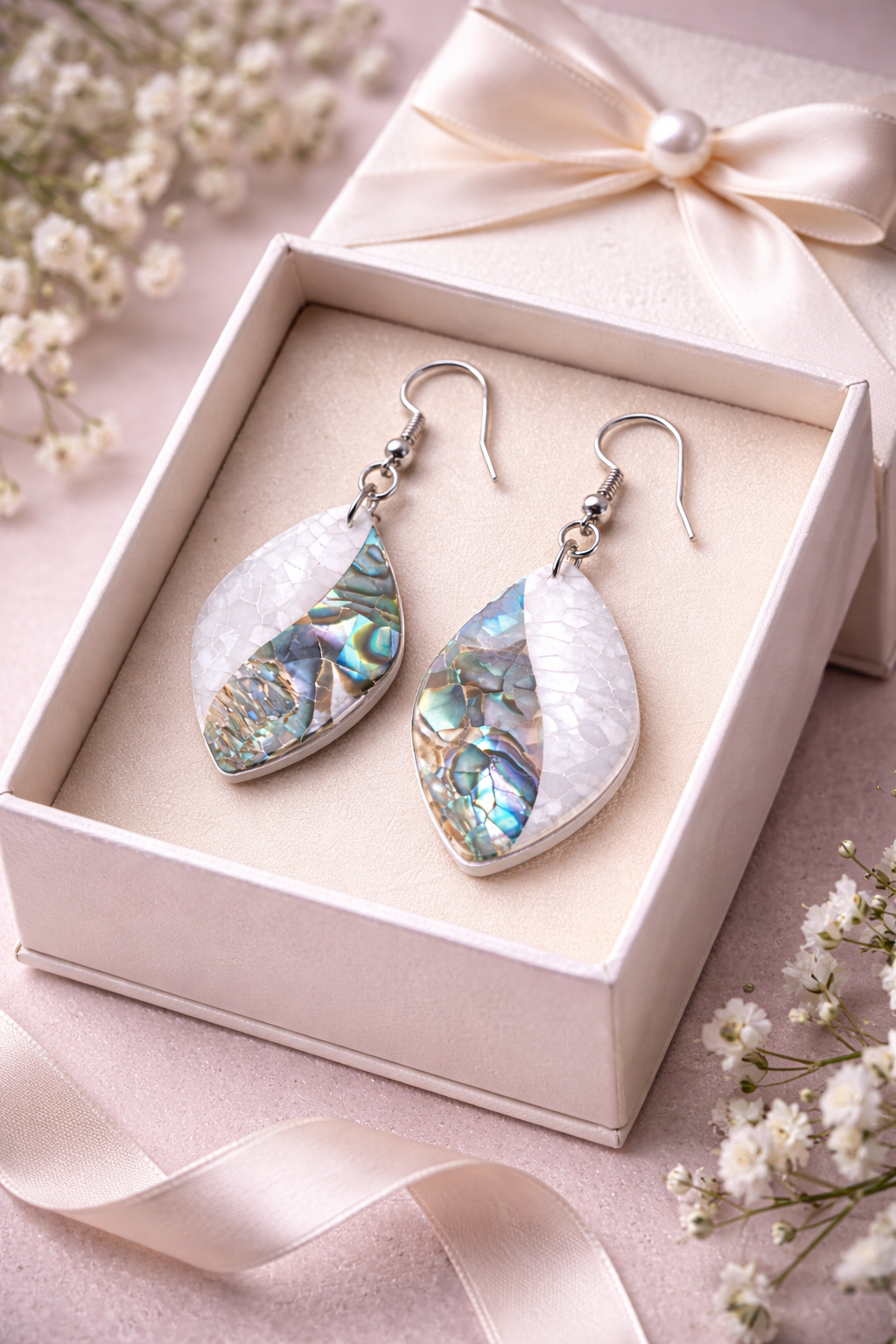 Abalone Shell and  Mother of Pearl Earrings