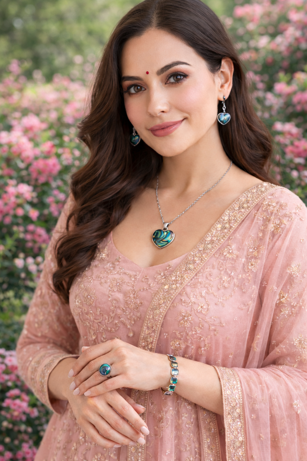 Abalone Shell Jewelry Combo Set