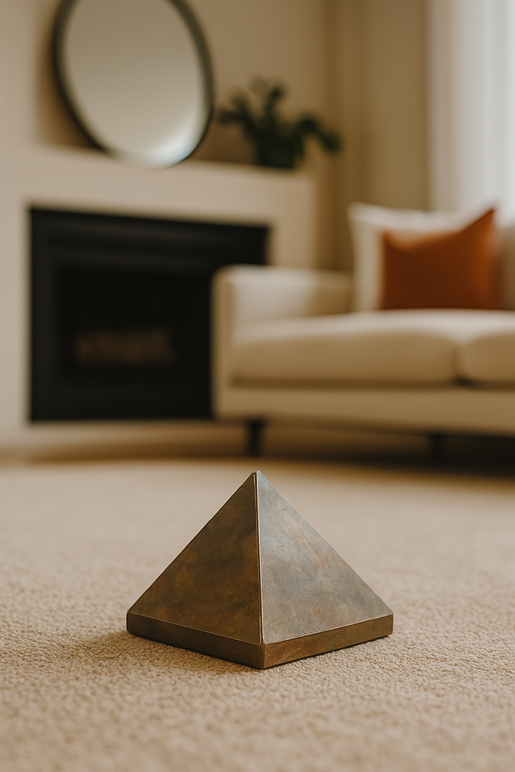 Golden Pyrite Pyramid