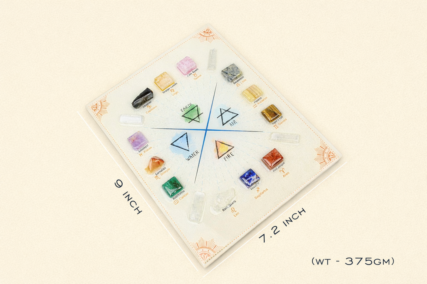 Five Element Zodiac Crystal Grid – Energy Balance Board for All 12 Zodiac Signs