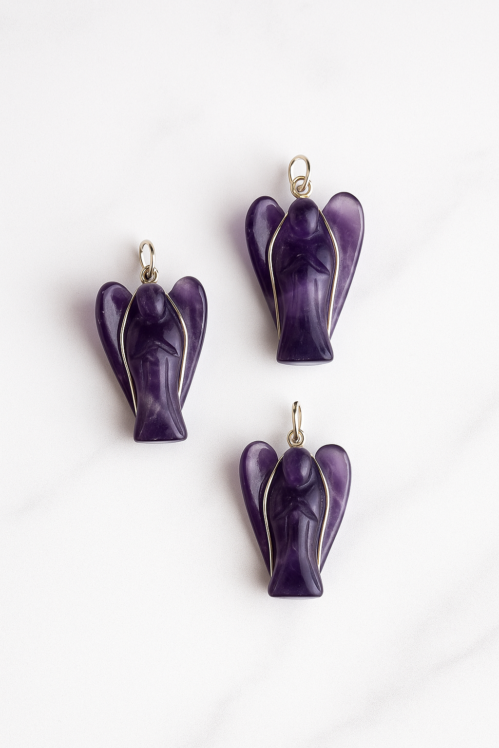 Amethyst angel pendant