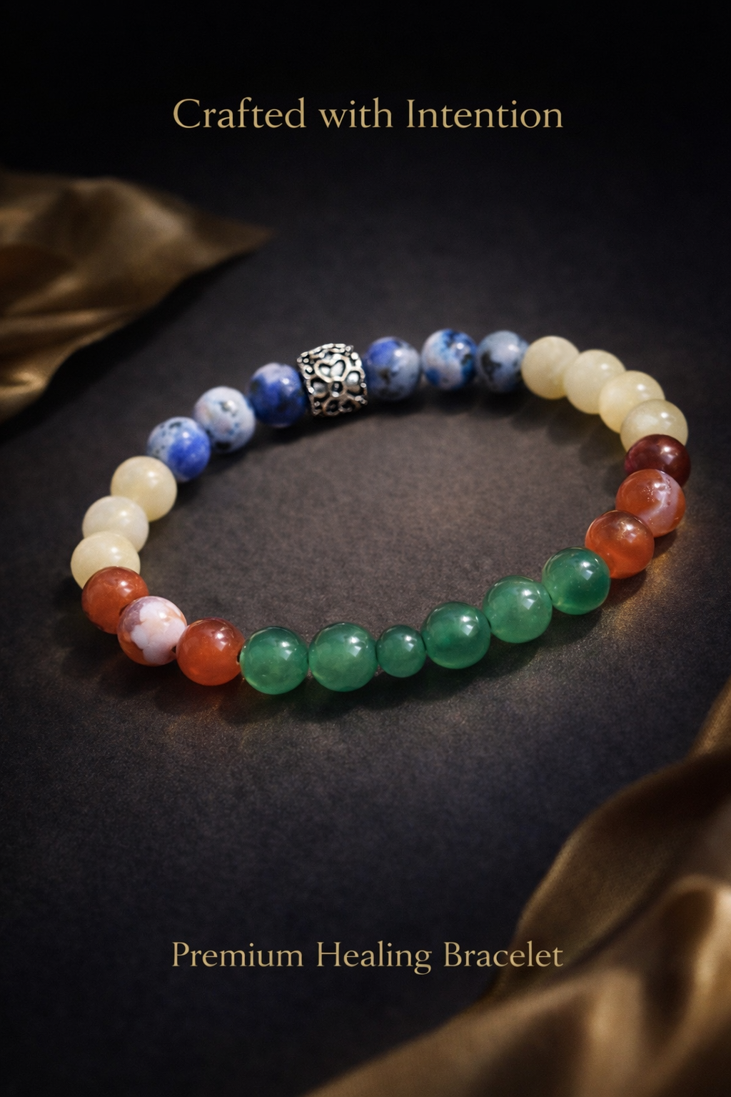 Debt Relief & Financial Stability Healing Bracelet | Wealth Protection Crystal Combo
