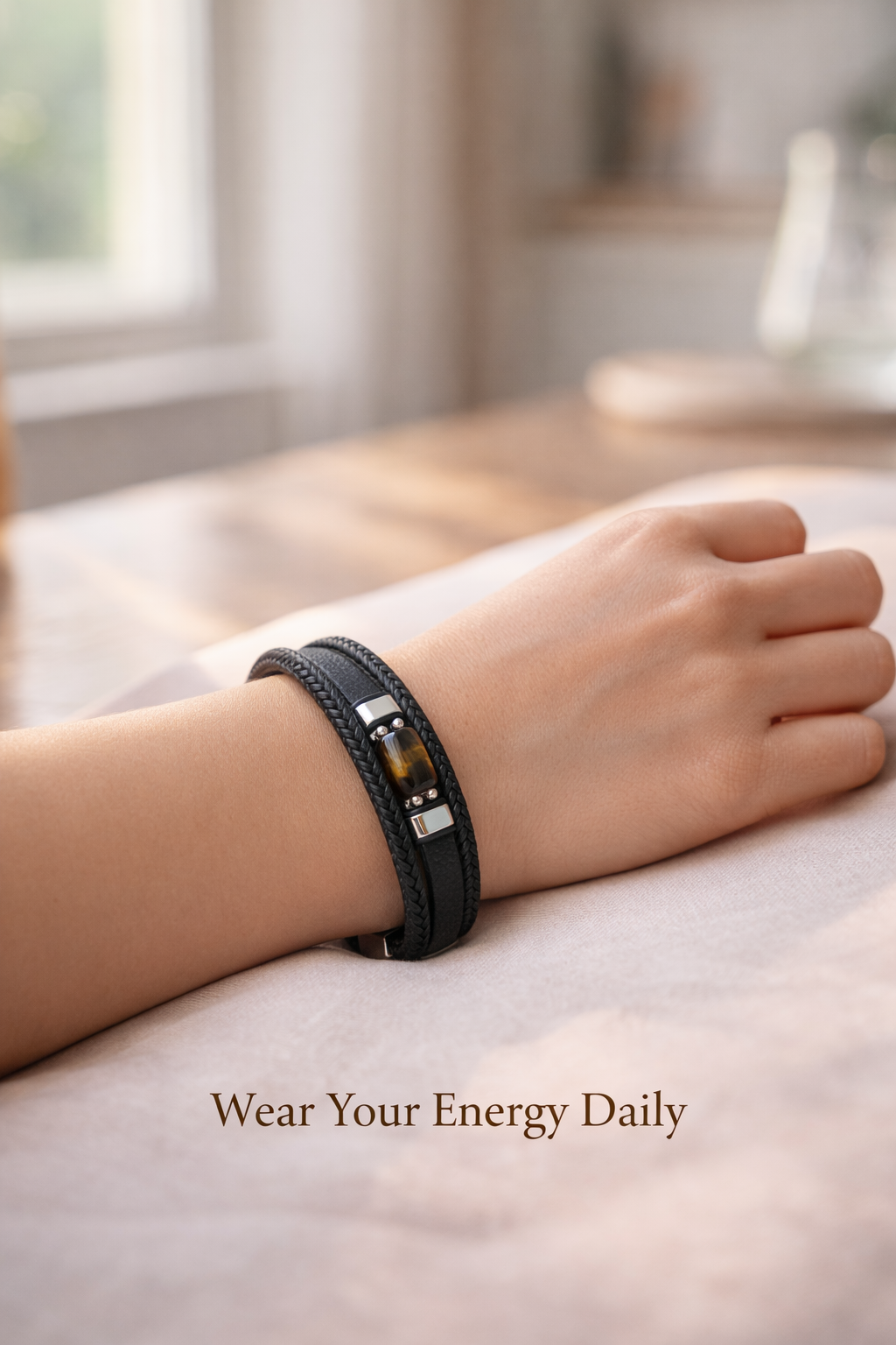 Tiger Eye Energy Wrist Watch Bracelet – Protection, Confidence & Balance