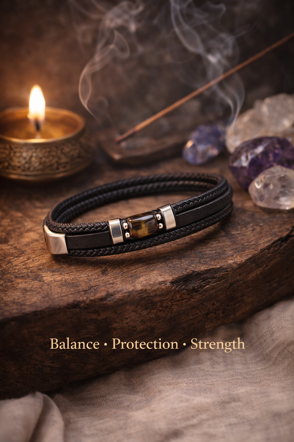 Tiger Eye Energy Wrist Watch Bracelet – Protection, Confidence & Balance