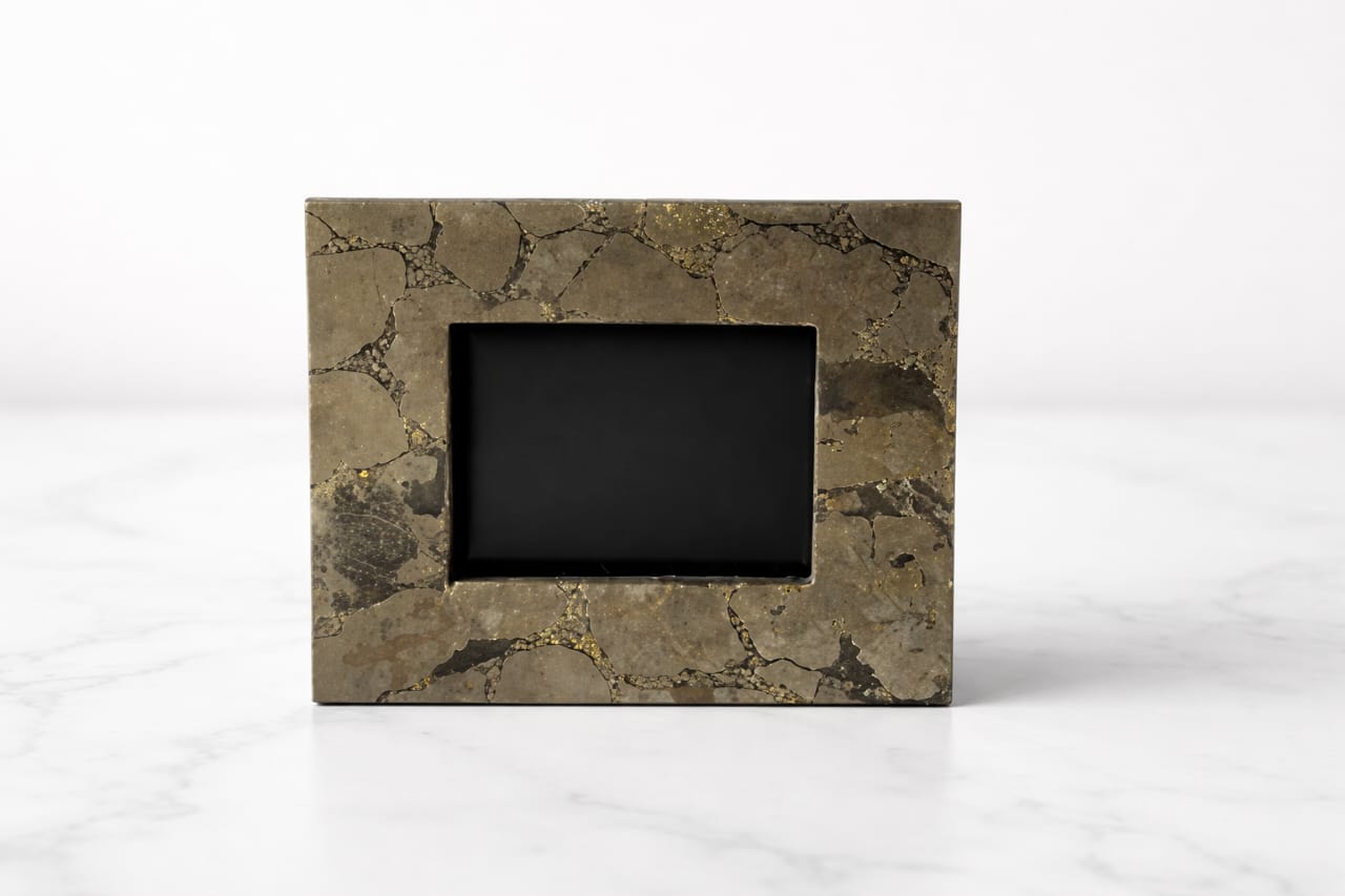 Golden Pyrite Photo Frame
