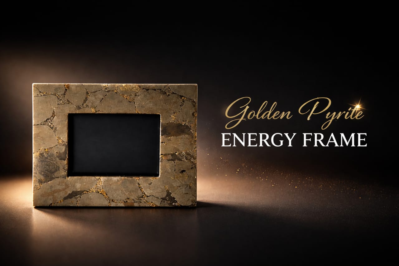 Golden Pyrite Photo Frame