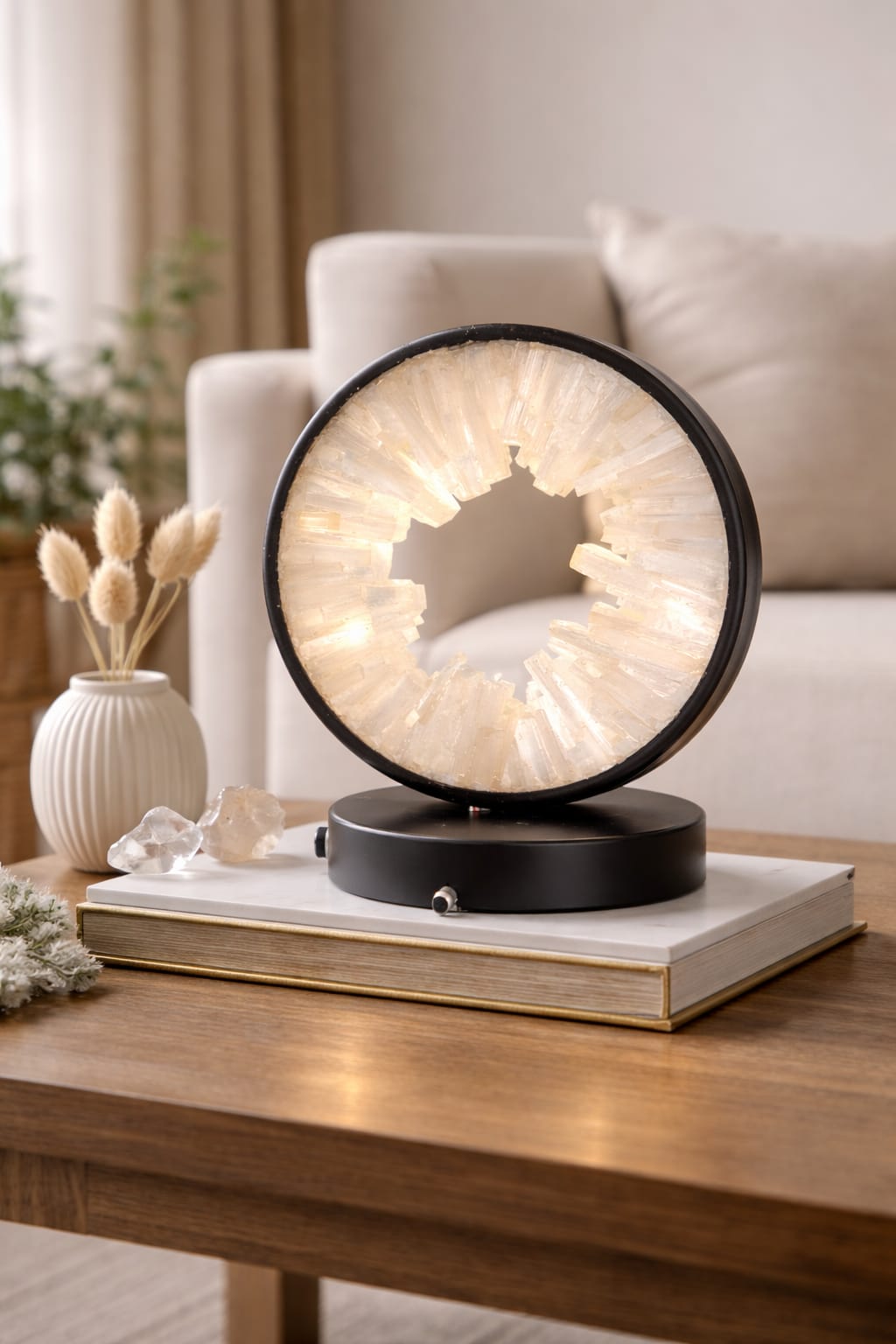 Selenite Crystal Lamp