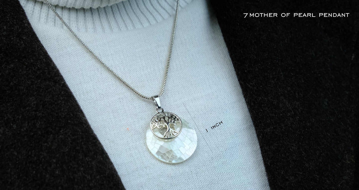 Mother of Pearl Tree of Life Pendant