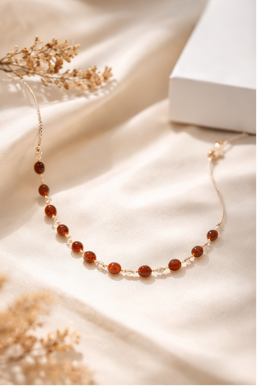 Amber Sterling Silver Necklace |Elegant Healing Jewellery for Women