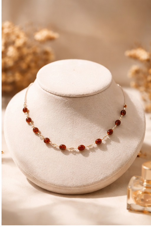 Amber Sterling Silver Necklace |Elegant Healing Jewellery for Women